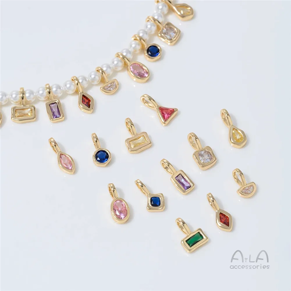G906 14K Gold-plated and Zirconium-inlaid Twelve Birthstones Pendant Necklace Bracelet Crystal Diy Beaded Accessory Material
G906 14K Gold-plated and Zirconium-inlaid Twelve Birthstones Pendant Necklace Bracelet Crystal Diy Beaded Accessory Material
