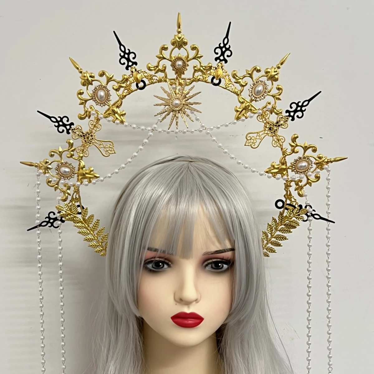 Тиара Дева Мария гало Королева Принцесса Готическая Лолита Корона KC Noitira повязка на голову Косплей кавайные аксессуары 
Тиара Дева Мария гало Королева Принцесса Готическая Лолита Корона KC Noitira повязка на голову Косплей кавайные аксессуары