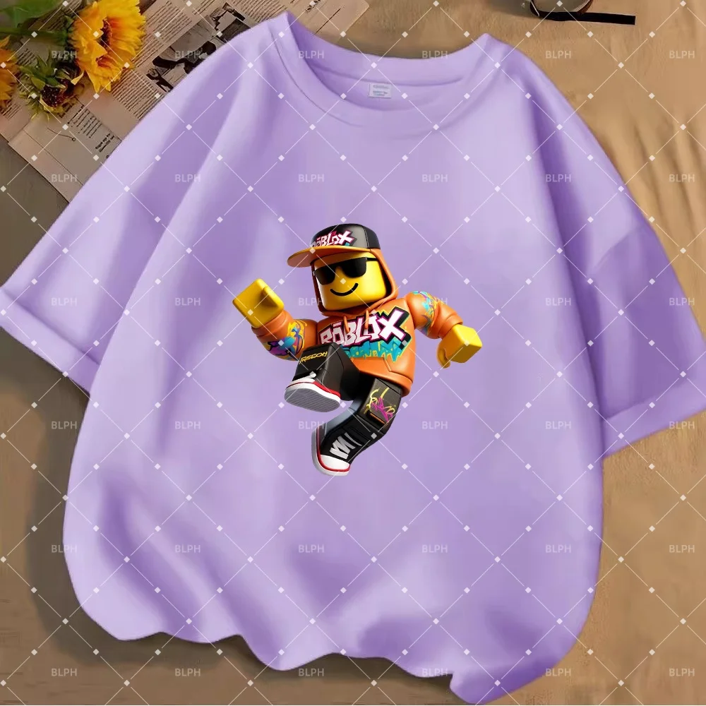 Высококачественная детская футболка с принтом Roblox, модный и удобный вариант для детской моды
Высококачественная детская футболка с принтом Roblox, модный и удобный вариант для детской моды