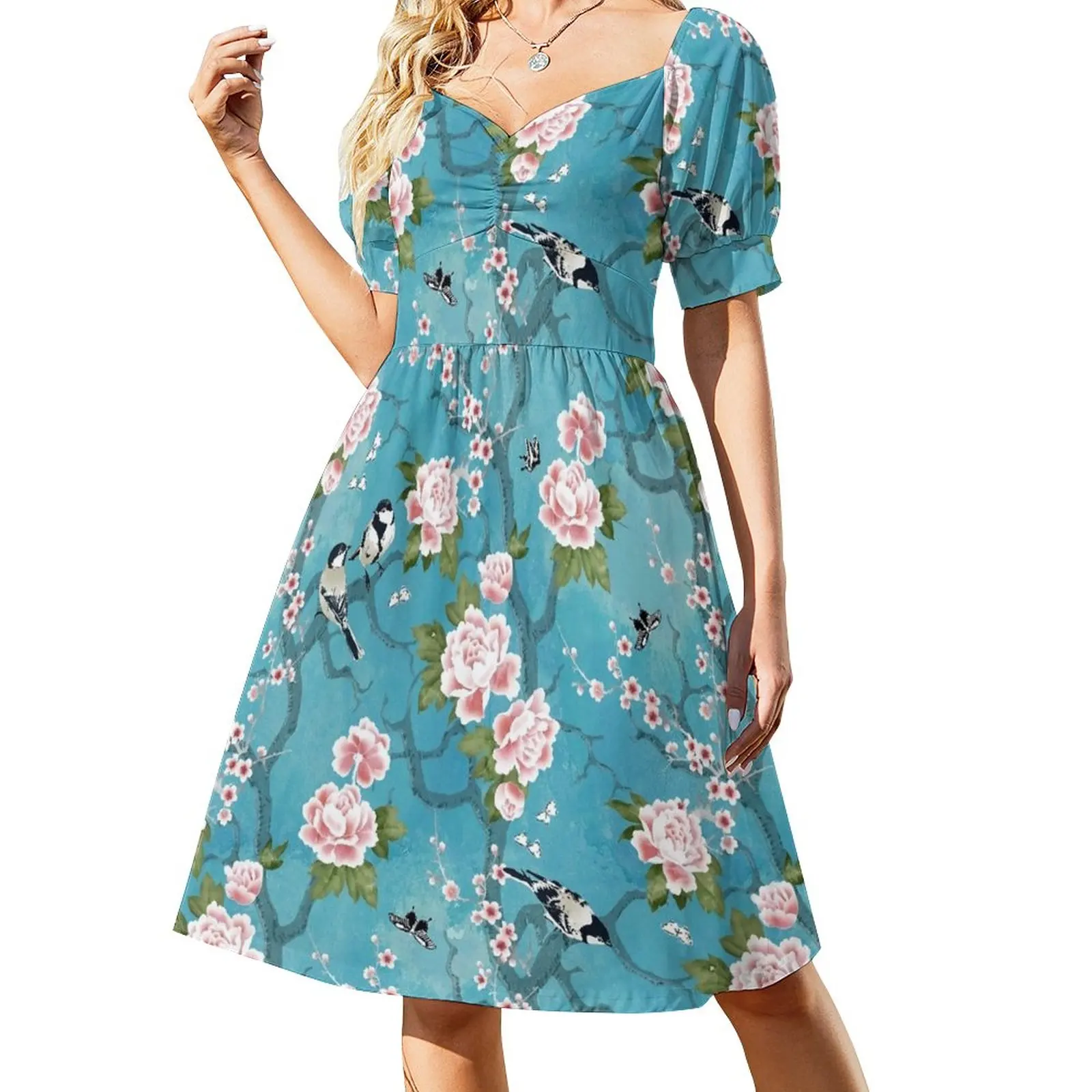 Chinoiserie birds in turquoise blue Dress prom dress 2023 elegant party dresses for women 2023 summer women's dress 2023
Chinoiserie birds in turquoise blue Dress prom dress 2023 elegant party dresses for women 2023 summer women's dress 2023