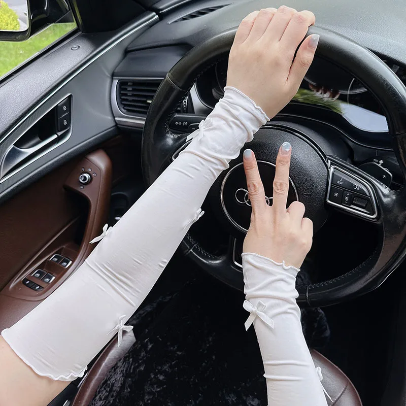 Thin ice sleeves for women with bows, sweet holiday style sunshade sleeves, soft short styles with a summer feel of ice
Thin ice sleeves for women with bows, sweet holiday style sunshade sleeves, soft short styles with a summer feel of ice