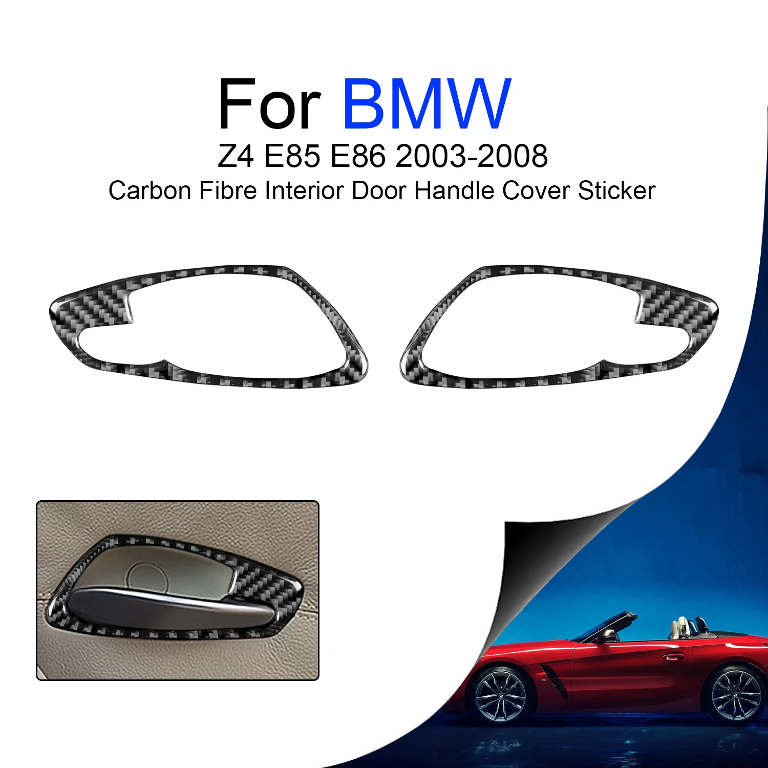 2 шт. для BMW Z4 E85 E86 2003-2008 аксессуары углеродное волокно интерьерная Дверная ручка Крышка дверная чаша рамка наклейка отделка
2 шт. для BMW Z4 E85 E86 2003-2008 аксессуары углеродное волокно интерьерная Дверная ручка Крышка дверная чаша рамка наклейка отделка