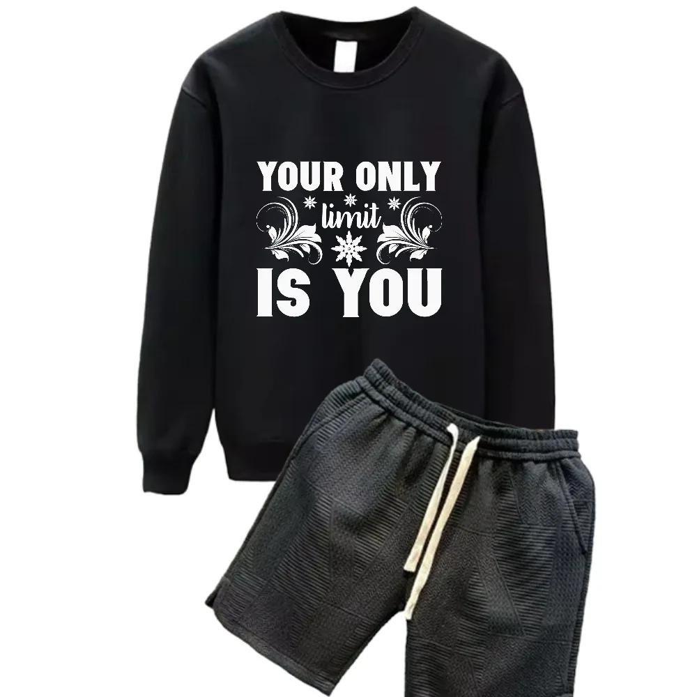 Men's Suit Spring Autumn Fashion Y2k clothing Pullover Long sleeves Tshirts + Shorts suits Casual sport two-piece Sportswear Set
Men's Suit Spring Autumn Fashion Y2k clothing Pullover Long sleeves Tshirts + Shorts suits Casual sport two-piece Sportswear Set