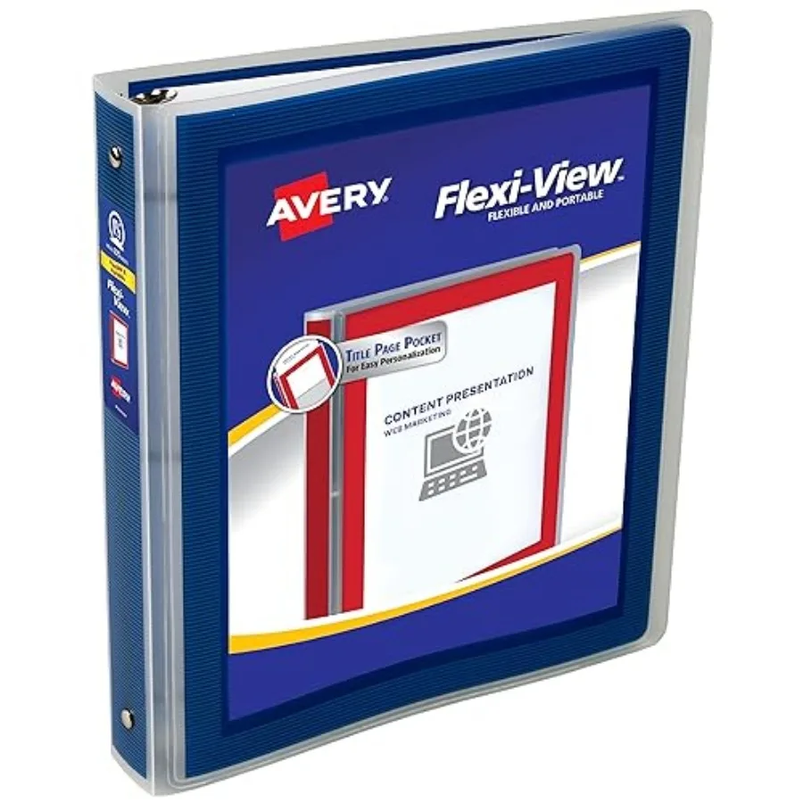 Flexi-View 3 Ring Binder, 1.5 Inch Round Rings, 1 Navy Blue Binder
Flexi-View 3 Ring Binder, 1.5 Inch Round Rings, 1 Navy Blue Binder