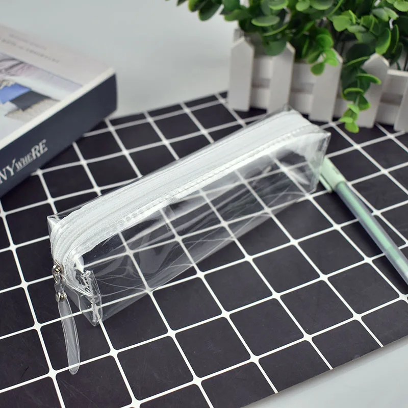Cute Transparent Pencil Box, Zipper Square Stationery Organizer, Portable Student School Supplies
Cute Transparent Pencil Box, Zipper Square Stationery Organizer, Portable Student School Supplies