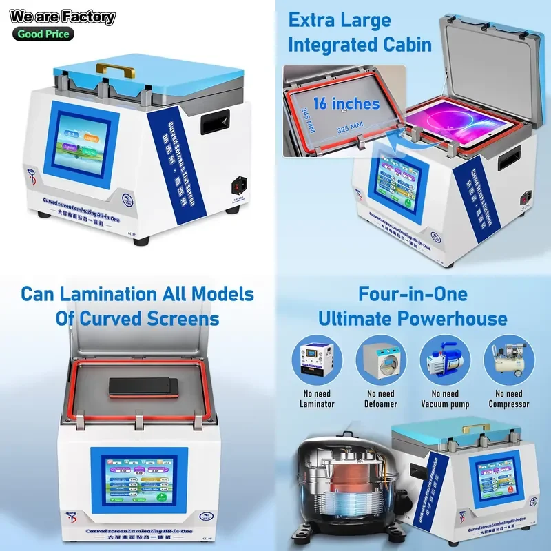YD639 All in One OCA Laminating Defoaming Machine LCD Bubble Remover Screen Mobile Phone Repair Tool for
YD639 All in One OCA Laminating Defoaming Machine LCD Bubble Remover Screen Mobile Phone Repair Tool for