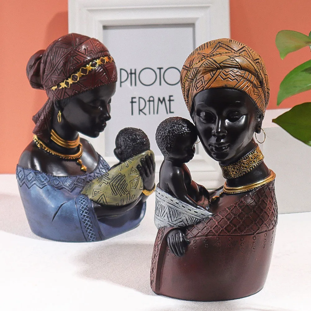 African Mother and Son Statue Resin Craft Home Decoration Desktop Sculpture for Tabletop Shelf Bookshelf Modern Figure Artwork
African Mother and Son Statue Resin Craft Home Decoration Desktop Sculpture for Tabletop Shelf Bookshelf Modern Figure Artwork