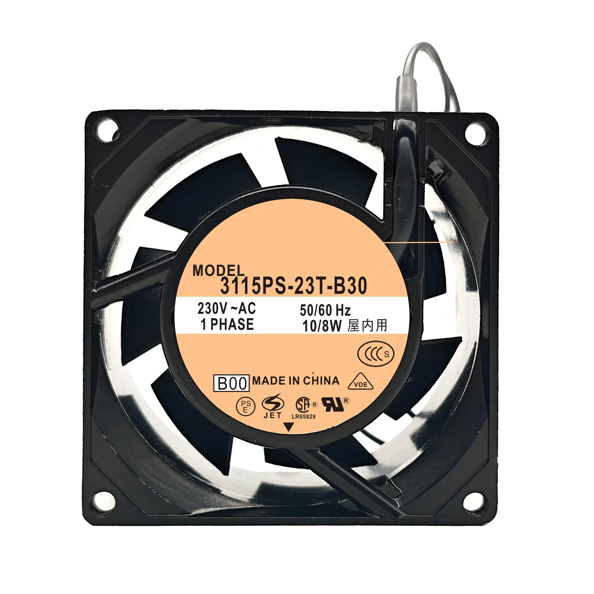 3115PS-23-B30 3 AC 230V 10/8W 8CM 8038 80*80*38mm Cooling Fan
3115PS-23-B30 3 AC 230V 10/8W 8CM 8038 80*80*38mm Cooling Fan
