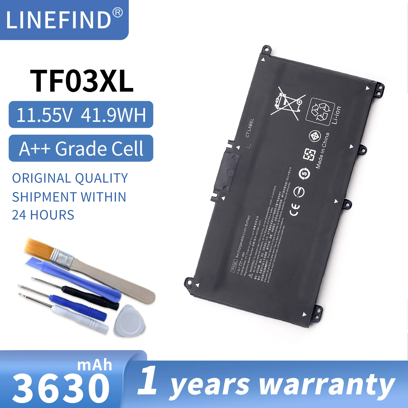 TF03XL TF03 Battery For HP Pavilion 15-CC 14-bf033TX 14-bf108TX 14-bf008TU HSTNN-UB7J TPN-Q188 TPN-Q189 TPN-Q190 Q191
TF03XL TF03 Battery For HP Pavilion 15-CC 14-bf033TX 14-bf108TX 14-bf008TU HSTNN-UB7J TPN-Q188 TPN-Q189 TPN-Q190 Q191