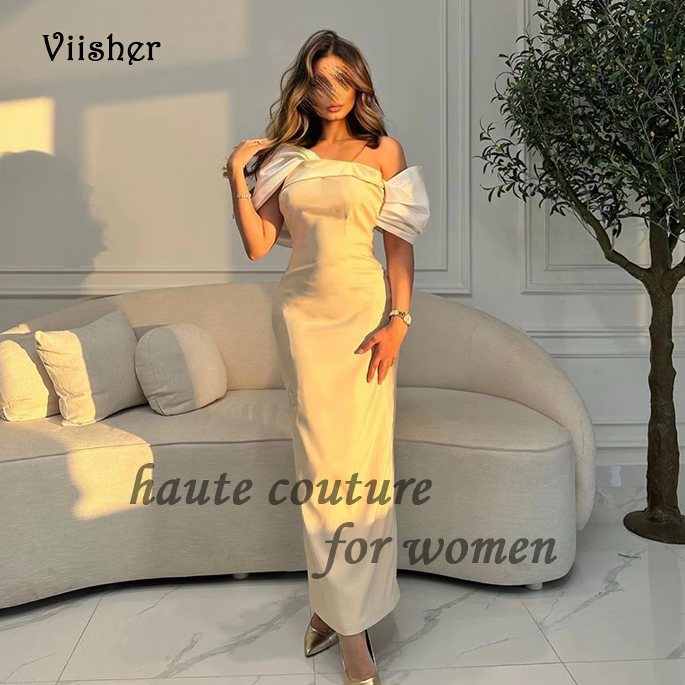 Mermaid Evening Dresses Off Shoulder Pleats Satin Arabian Dubai Formal Prom Dress Ankle Length Evening Party Gowns
Mermaid Evening Dresses Off Shoulder Pleats Satin Arabian Dubai Formal Prom Dress Ankle Length Evening Party Gowns