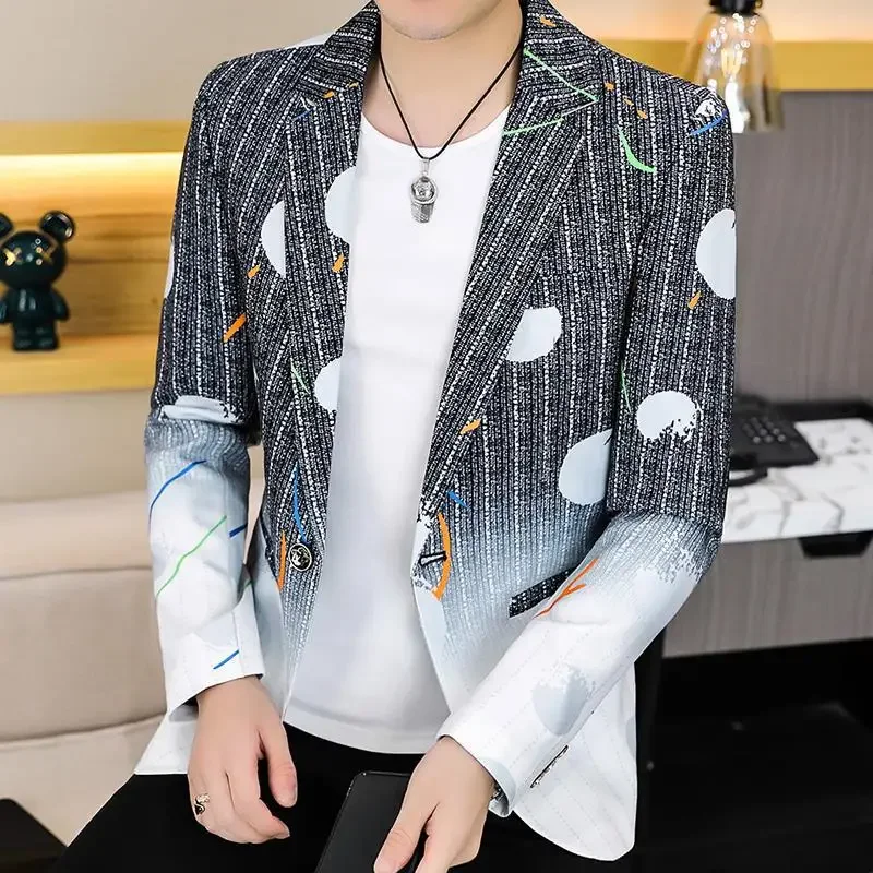 Men Blazer Slim Fit Autumn New Korean Version Gradient Color Wedding Business Casual Suit Jacket Streetwear Men Clothing
Men Blazer Slim Fit Autumn New Korean Version Gradient Color Wedding Business Casual Suit Jacket Streetwear Men Clothing