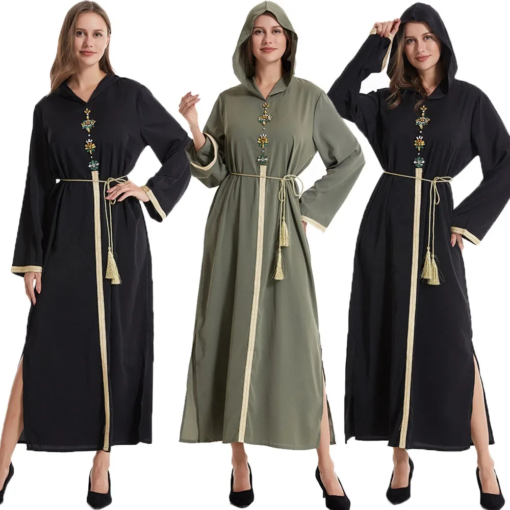 Luxury Dubai Hand Sewn Diamonds Abaya Long Sleeve Women Party Djellaba Maxi Dress Muslim Arab Robe Kaftan Turkey Evening Gowns
Luxury Dubai Hand Sewn Diamonds Abaya Long Sleeve Women Party Djellaba Maxi Dress Muslim Arab Robe Kaftan Turkey Evening Gowns