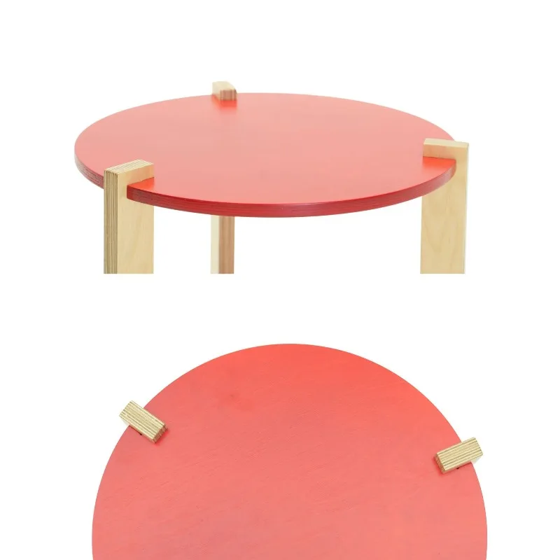 Nordic simple double side table, red log contrasting color coffee table, modern home living room creative storage corner
Nordic simple double side table, red log contrasting color coffee table, modern home living room creative storage corner