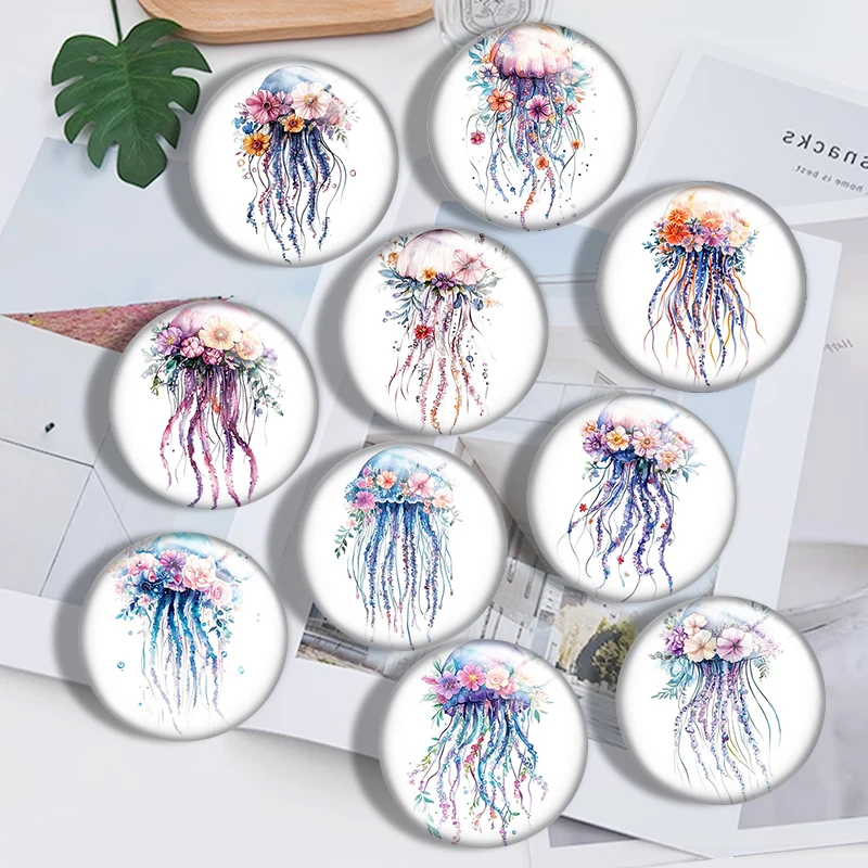 Floral Jellyfish Clipart mix 12mm/18mm/20mm/25mm Round photo glass cabochon demo flat back Making findings
Floral Jellyfish Clipart mix 12mm/18mm/20mm/25mm Round photo glass cabochon demo flat back Making findings