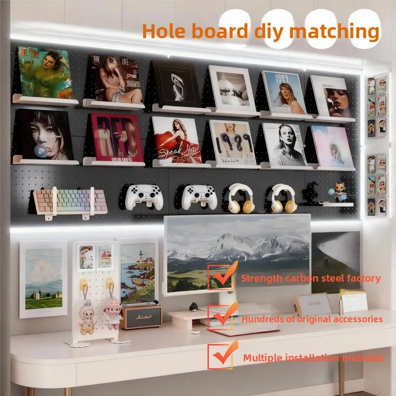 Desktop Hole Panel Storage Pegboard DIY Wall Mount No Drill Office Shelf Organizer Pegboard Wall Mounted Grid Organizer Board
Desktop Hole Panel Storage Pegboard DIY Wall Mount No Drill Office Shelf Organizer Pegboard Wall Mounted Grid Organizer Board