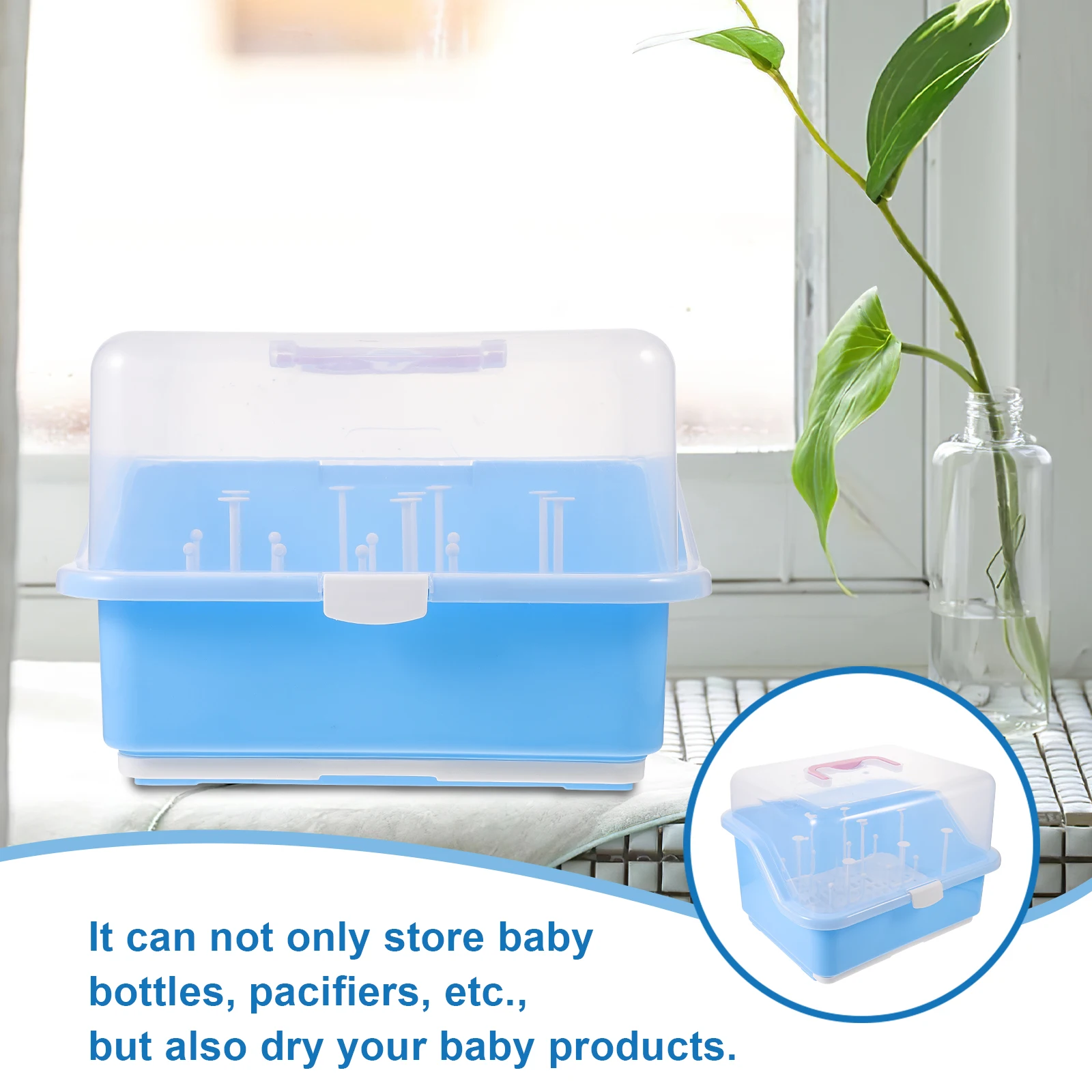 Baby Bottle Storage Box Dustproof Organizer Rack Holder Drying PP Premium Sturdy Cover Keeps Dust Bugs Porous Drain Fast
Baby Bottle Storage Box Dustproof Organizer Rack Holder Drying PP Premium Sturdy Cover Keeps Dust Bugs Porous Drain Fast