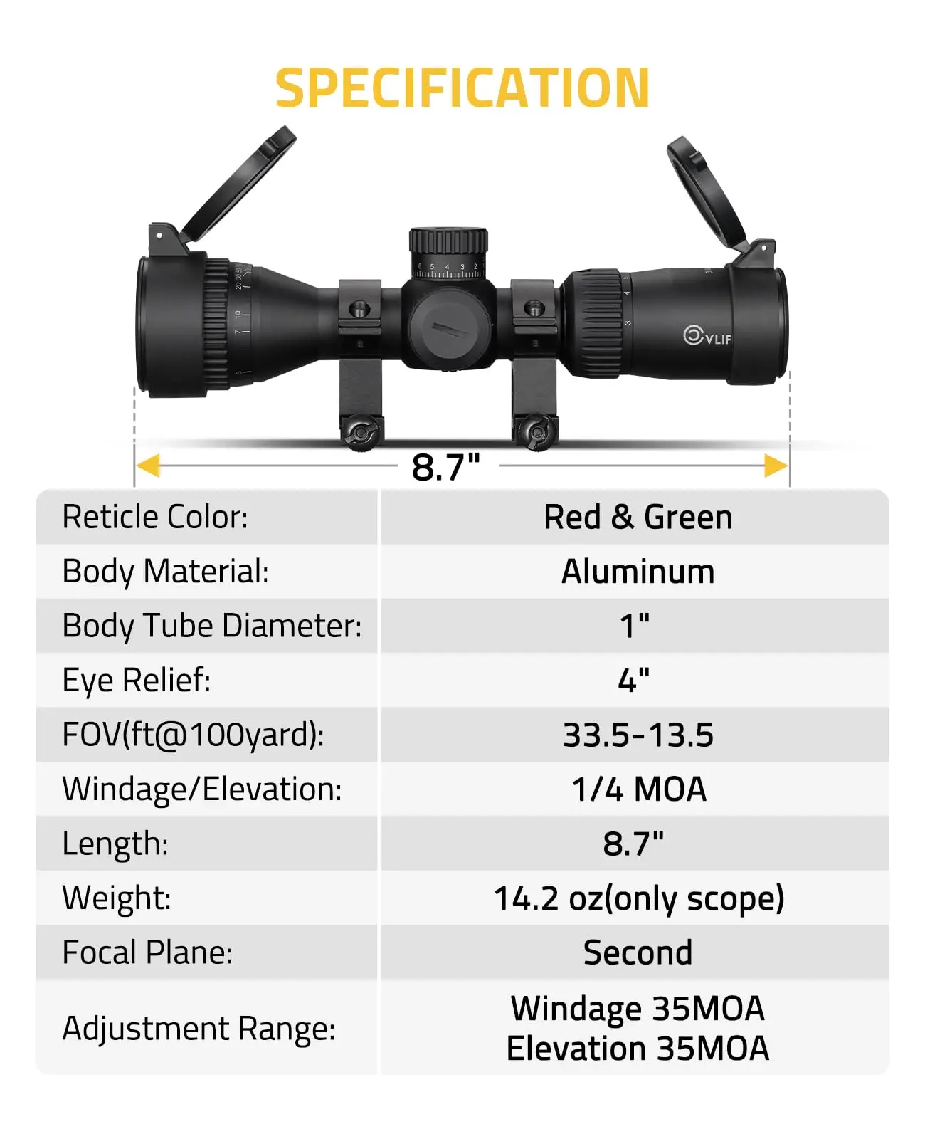 CVLIFE 3-9x32 AO Rifle Scope with Red/Green Illumination Compact Riflescope Crosshair Reticle Optics Sights for Picatinny Rail
CVLIFE 3-9x32 AO Rifle Scope with Red/Green Illumination Compact Riflescope Crosshair Reticle Optics Sights for Picatinny Rail