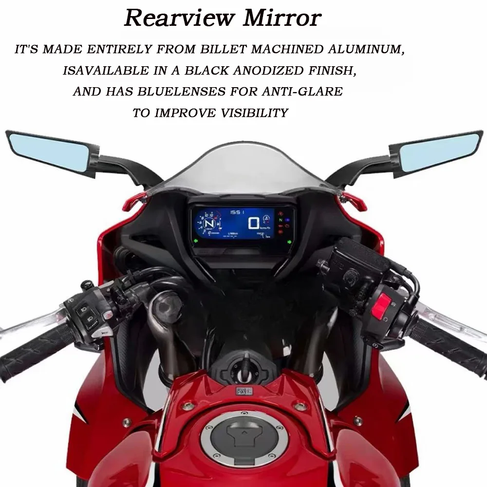 NEW Motorcycle CNC Aluminum Rear View Mirrors Blue Anti-glare Mirror For Honda CBR650R 2019- 2024 2026
NEW Motorcycle CNC Aluminum Rear View Mirrors Blue Anti-glare Mirror For Honda CBR650R 2019- 2024 2026
