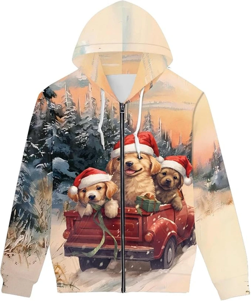3d Printed Christmas Festival Men's Zipper Hoodies Fashion Santa Claus Clothes For Men Clothing Oversized Top Sweatshirt Coat
3d Printed Christmas Festival Men's Zipper Hoodies Fashion Santa Claus Clothes For Men Clothing Oversized Top Sweatshirt Coat