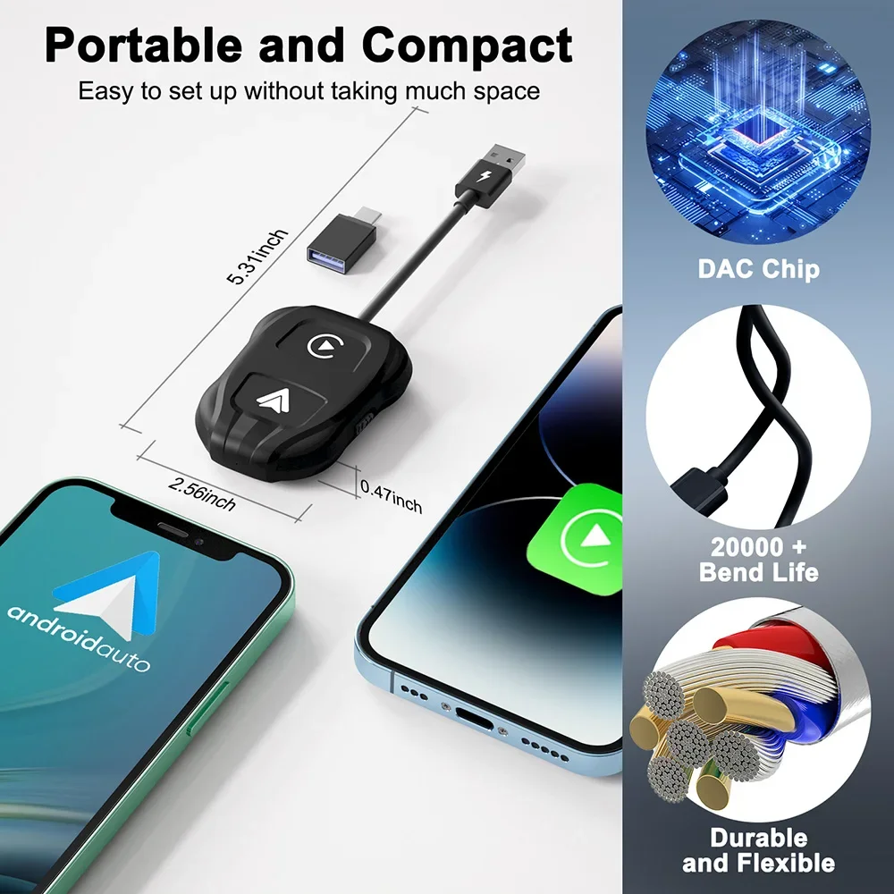 Wireless Carplay Adapter Apple CarPlay Android Auto Wireless Adapter for Wired Carplay Android Auto Car Convert with
Wireless Carplay Adapter Apple CarPlay Android Auto Wireless Adapter for Wired Carplay Android Auto Car Convert with