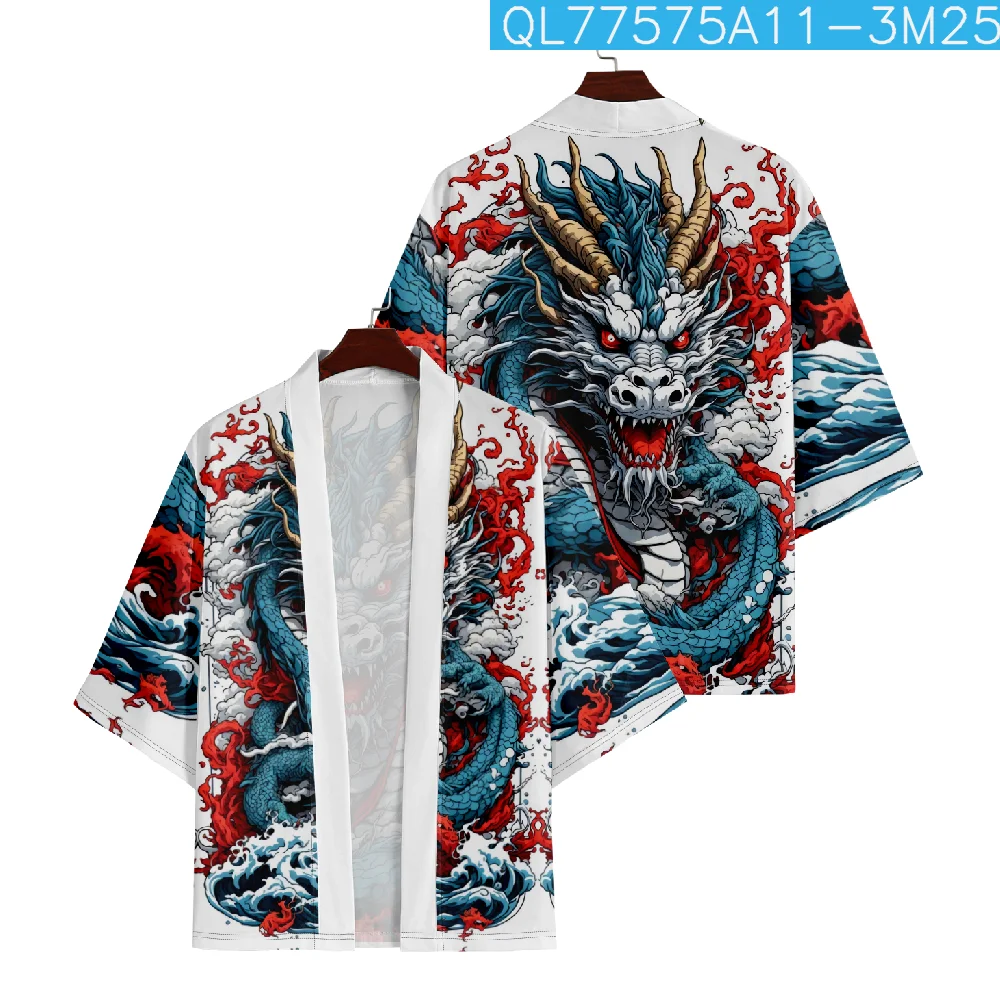 Chinese Cartoon Dragon Print Kimono Japanese Style Women Men Traditional Streetwear Beach Cardigan Fashion Cosplay Haori
Chinese Cartoon Dragon Print Kimono Japanese Style Women Men Traditional Streetwear Beach Cardigan Fashion Cosplay Haori