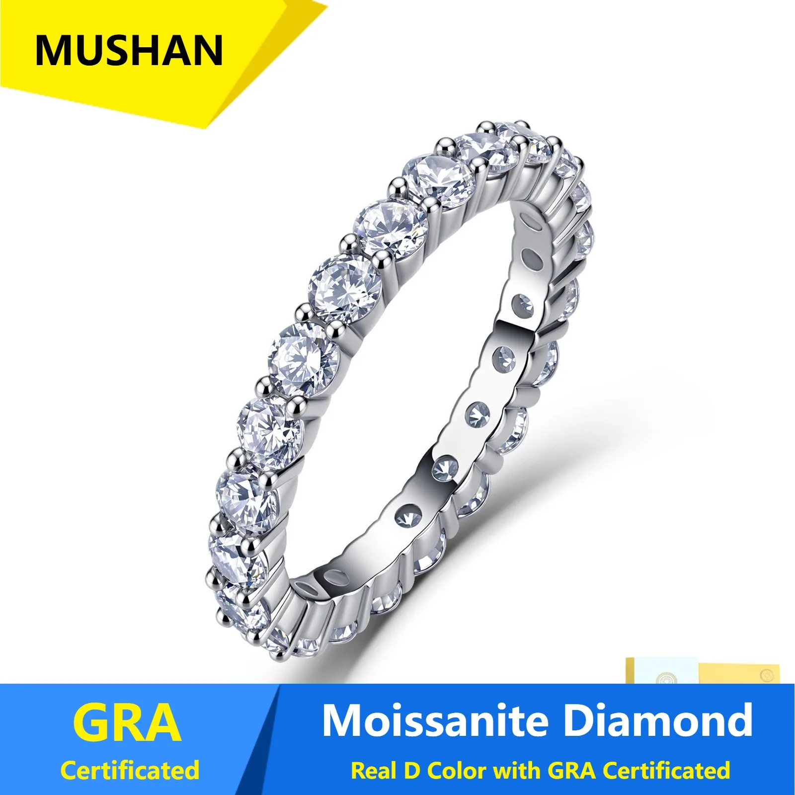 MUSHAN Luxury Jewelry 925 Sterling Silver Ring Band Women GRA Certificated Moissanite Diamond Emerald D Color Rings Fine Jewelry
MUSHAN Luxury Jewelry 925 Sterling Silver Ring Band Women GRA Certificated Moissanite Diamond Emerald D Color Rings Fine Jewelry