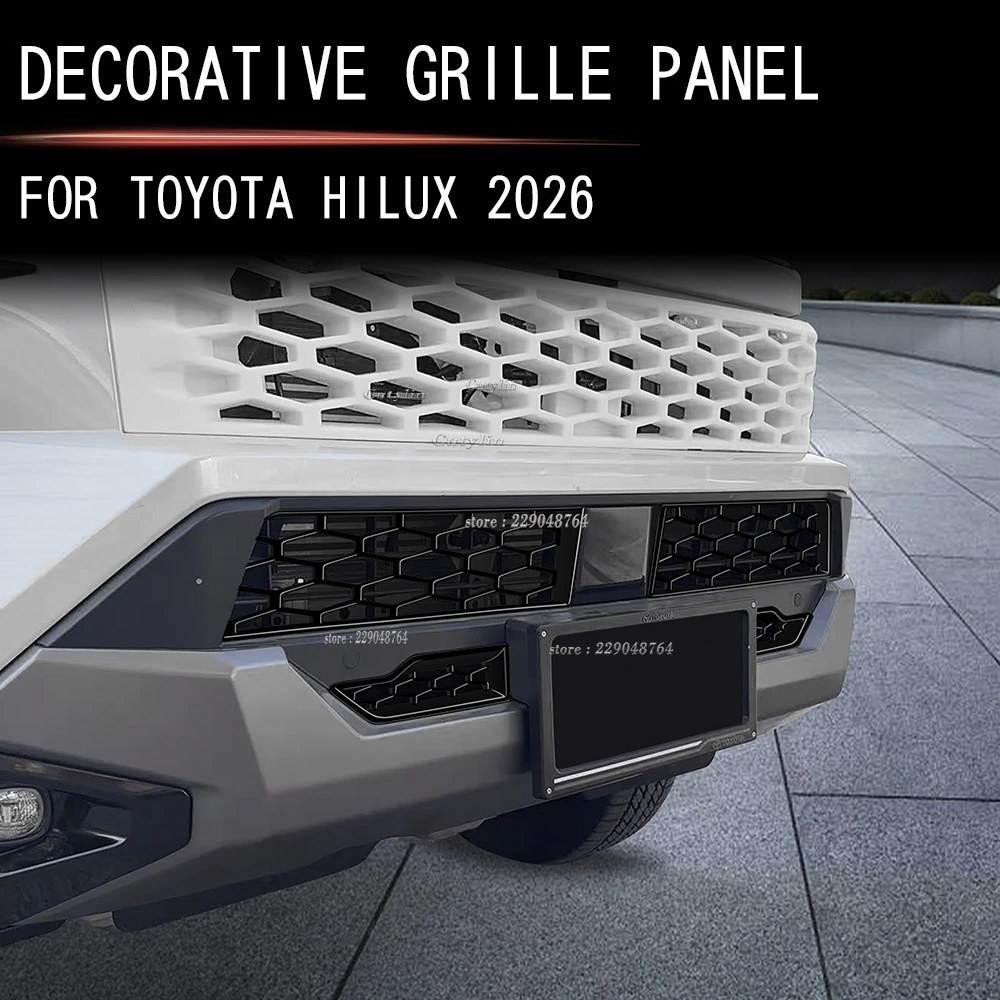 For Toyota Hilux 2026 2027 abs black Grille Grill Decoration Cover Trim Car Front Lower Grille Bumper Grille Cover Decoration
For Toyota Hilux 2026 2027 abs black Grille Grill Decoration Cover Trim Car Front Lower Grille Bumper Grille Cover Decoration