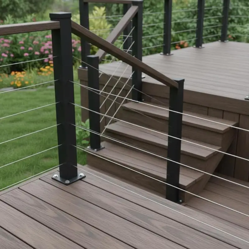 Free Shipping-Metal Balustrade Column 42x1x2 Inch For Level Deck Stair Porch, Pre-Drilled Hole Mounting Bracket Hardware Kit Bla
Free Shipping-Metal Balustrade Column 42x1x2 Inch For Level Deck Stair Porch, Pre-Drilled Hole Mounting Bracket Hardware Kit Bla