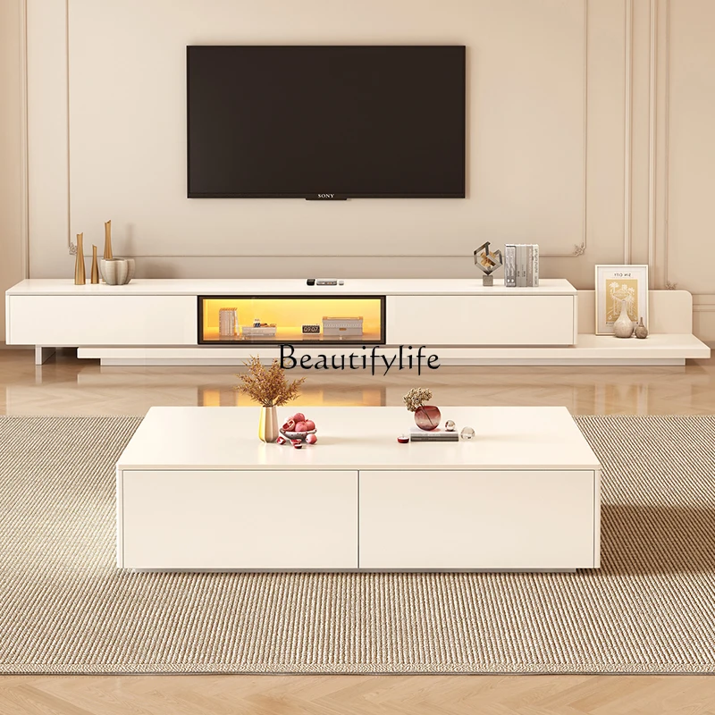 TV cabinet floor-to-ceiling living room household small apartment new simple cream style
TV cabinet floor-to-ceiling living room household small apartment new simple cream style
