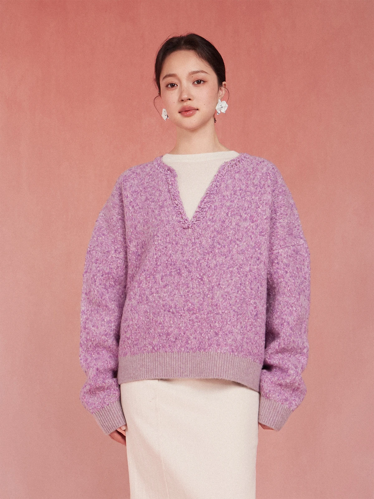 Thiened V-ne Knitted Sweater Handmade Camel Hair Chinese Sle for Autumn Winter Women's Faion Casual Loose Fit Top
Thiened V-ne Knitted Sweater Handmade Camel Hair Chinese Sle for Autumn Winter Women's Faion Casual Loose Fit Top