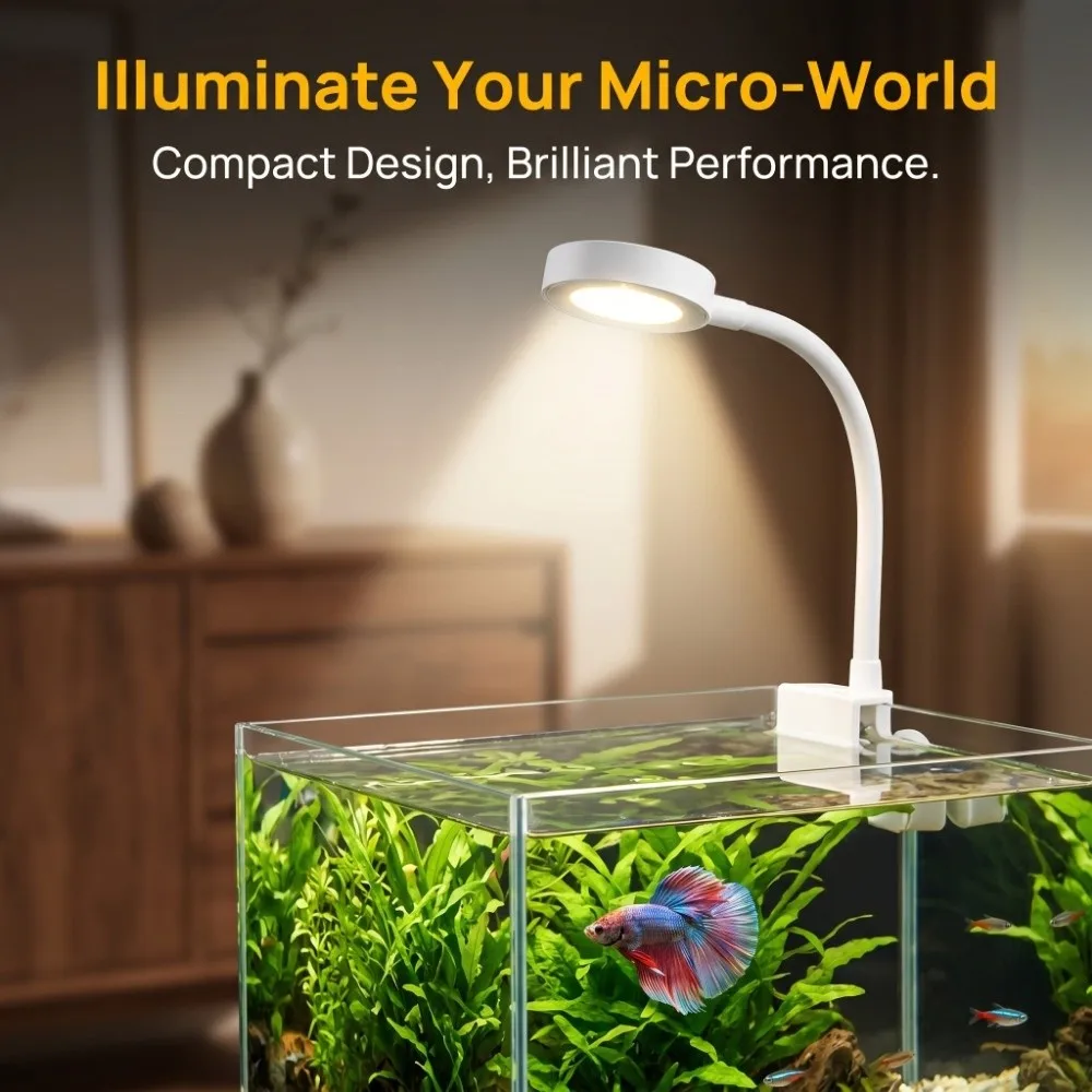 Clip-On LED Fish Tank Light 3-color Infinitely Variable Dimming Aquarium Light 360° Adjustable LED Lighting Fish Tank Lamp
Clip-On LED Fish Tank Light 3-color Infinitely Variable Dimming Aquarium Light 360° Adjustable LED Lighting Fish Tank Lamp