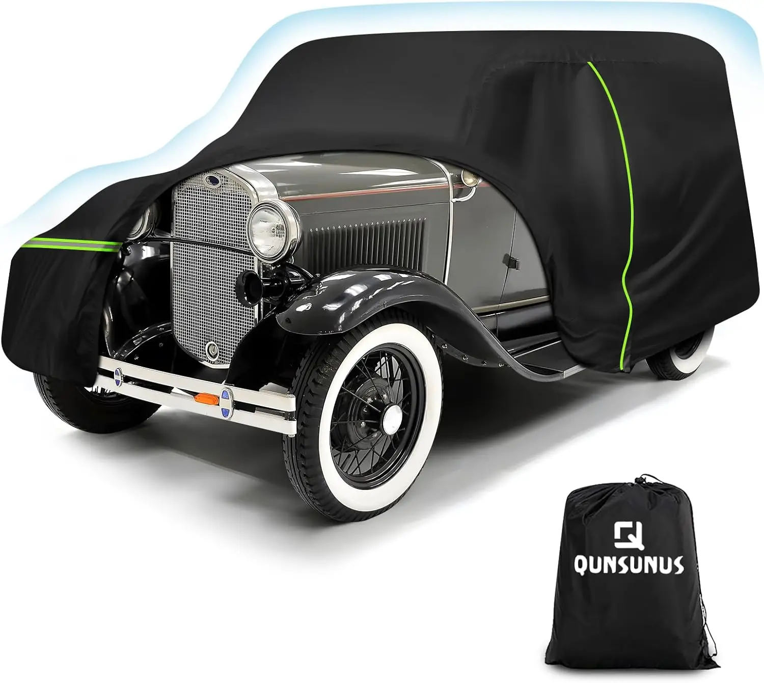 All Weather Waterproof Car Cover for Ford Model A Sedan/Convertible 1928-1931 with Zipper & Elastic Edges
All Weather Waterproof Car Cover for Ford Model A Sedan/Convertible 1928-1931 with Zipper & Elastic Edges