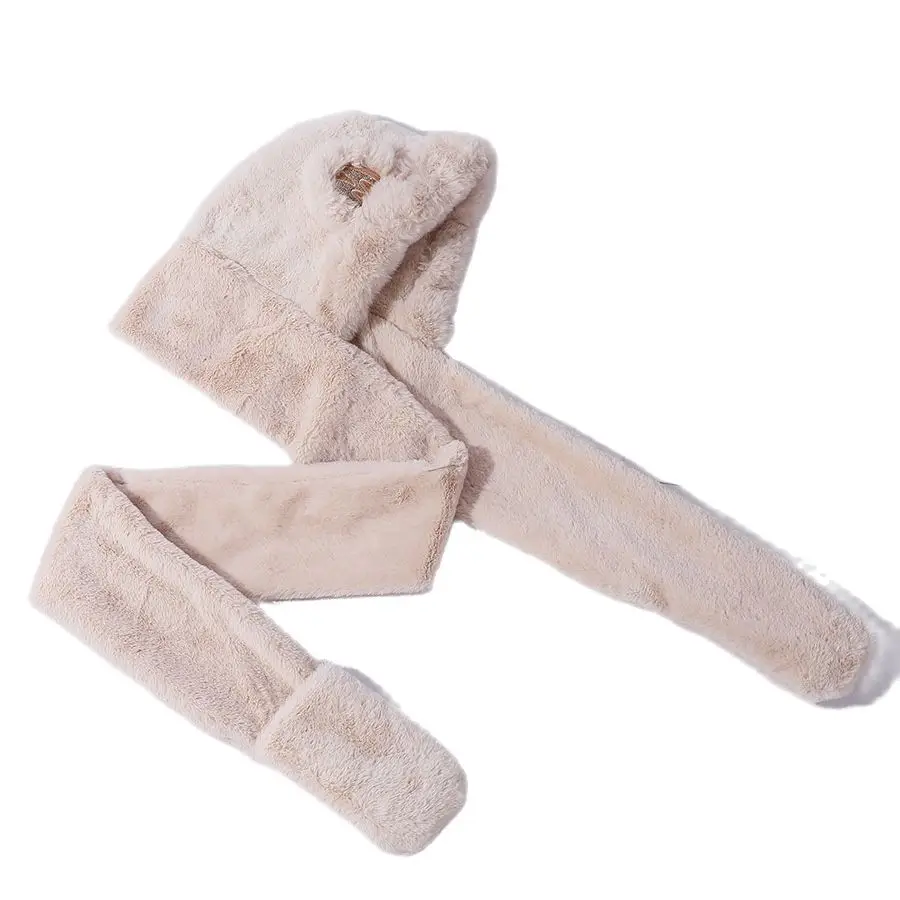 Winter Hats For Women Beanie Cartoon Bear Ears Fur Thick Warm Hat Scarf Gloves A Piece Bonnet Cute Casual Ear Protect New
Winter Hats For Women Beanie Cartoon Bear Ears Fur Thick Warm Hat Scarf Gloves A Piece Bonnet Cute Casual Ear Protect New