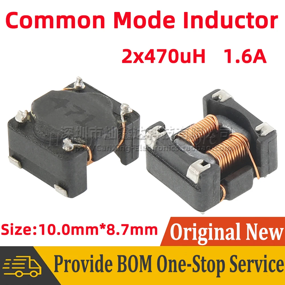 10pcs SMT Common Mode Choke Coil Inductor Inductance 2x470UH 1.6A Filter Switching Power Supply Filter Magnetic Ring 471
10pcs SMT Common Mode Choke Coil Inductor Inductance 2x470UH 1.6A Filter Switching Power Supply Filter Magnetic Ring 471