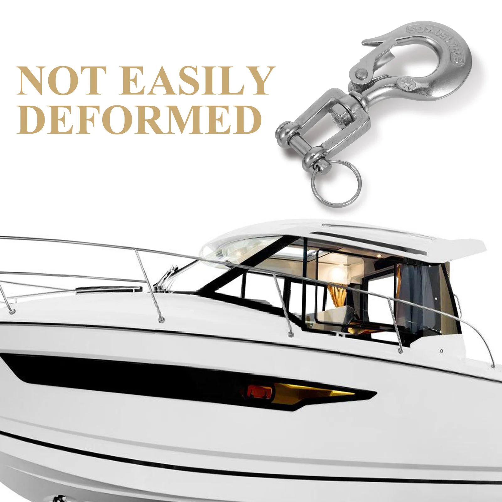 Stainless Steel Trailer Hook Boat Clevis Lifting Eye Marine 304 Heavy Duty Swivel Hooks for Towing Boats Trailers
Stainless Steel Trailer Hook Boat Clevis Lifting Eye Marine 304 Heavy Duty Swivel Hooks for Towing Boats Trailers