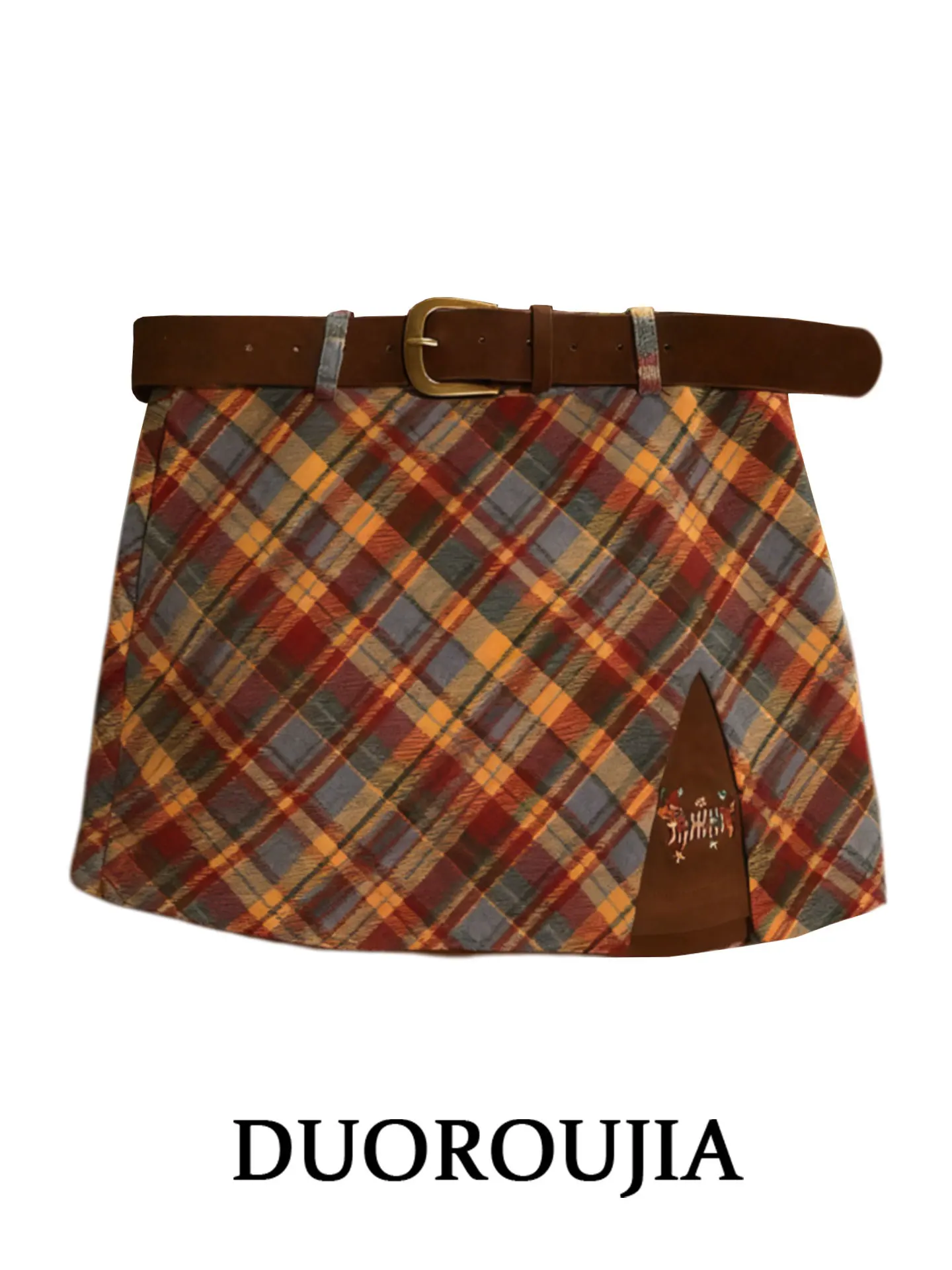 DUOR plus Size Christmas Plaid Pleated Skirt Embroidered Half-length Women's Autumn Winter Fat MM Slim Short Skirt
DUOR plus Size Christmas Plaid Pleated Skirt Embroidered Half-length Women's Autumn Winter Fat MM Slim Short Skirt