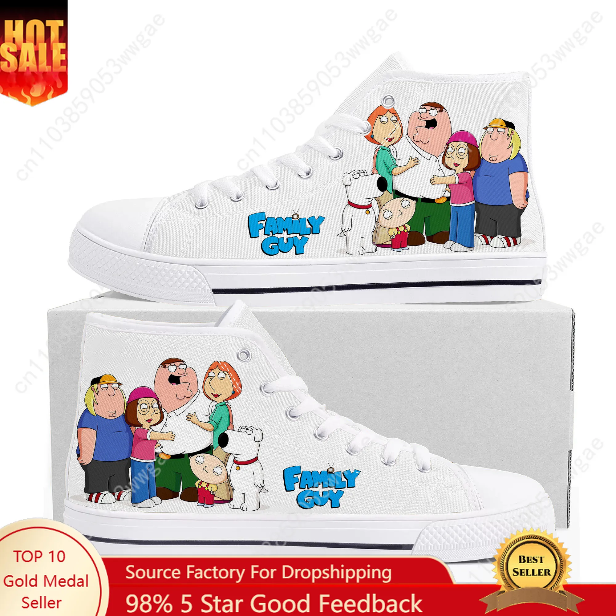 Family Guy Anime High Top Sneaker Mens Womens Teenager High Quality Canvas Sneaker Fashion Casual Couple Shoes Custom Made Shoes
Family Guy Anime High Top Sneaker Mens Womens Teenager High Quality Canvas Sneaker Fashion Casual Couple Shoes Custom Made Shoes