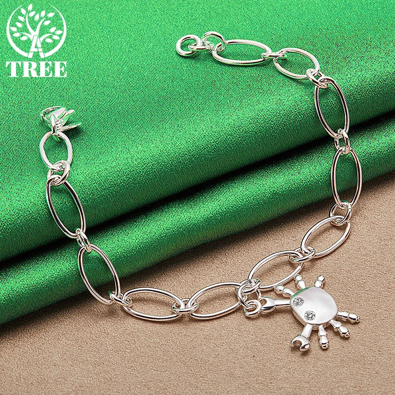 ALITREE 925 Sterling Silver 24K Gold AAA Zircon Cute Crab Chain Bracelets For Woman Wedding Party Fashion Jewelry Birthday Gifts
ALITREE 925 Sterling Silver 24K Gold AAA Zircon Cute Crab Chain Bracelets For Woman Wedding Party Fashion Jewelry Birthday Gifts