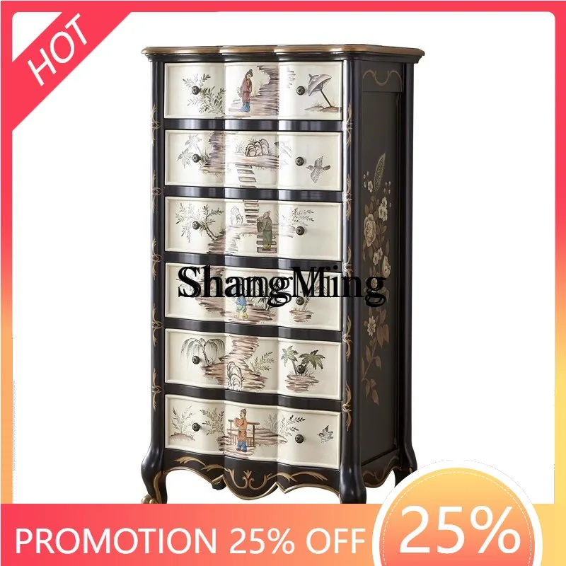 ZYY premium exquisite hand-painted drawer locker solid wood art retro old decorative storage cabinet
ZYY premium exquisite hand-painted drawer locker solid wood art retro old decorative storage cabinet
