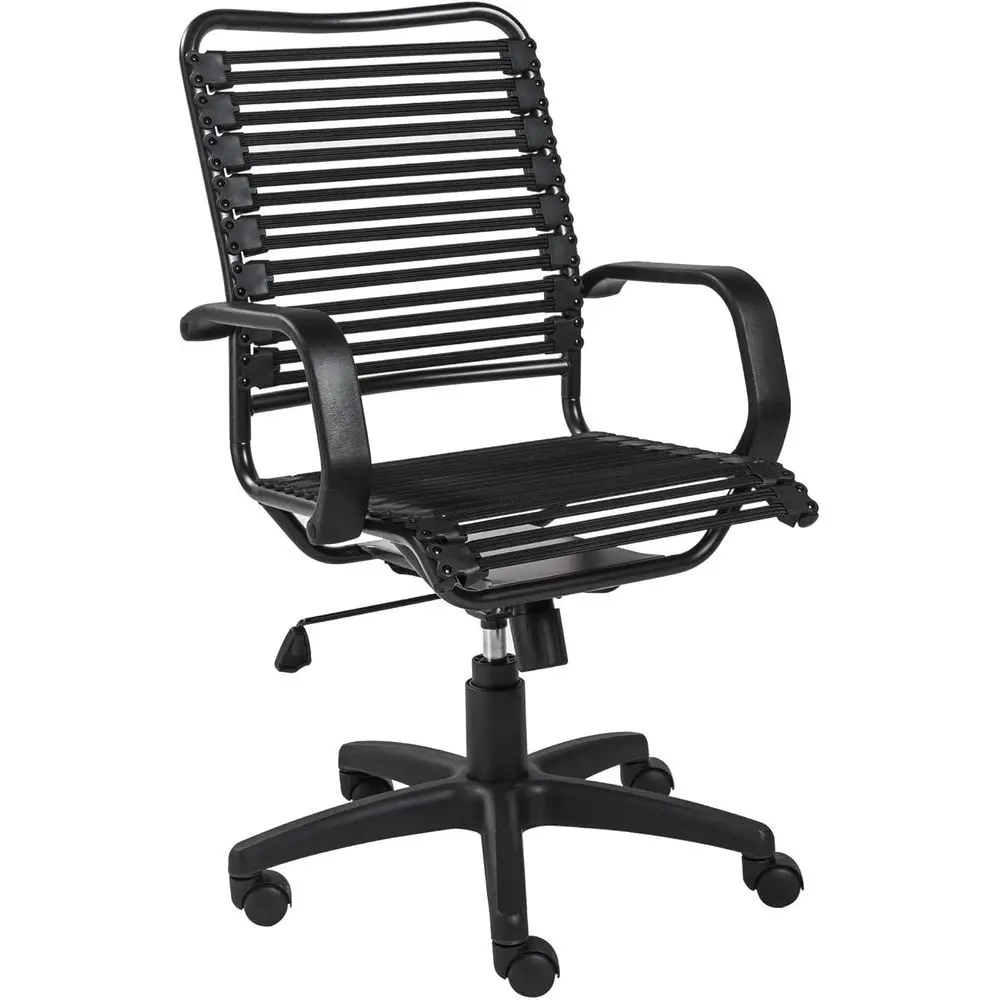 Регулируемое поворотное офисное кресло на колесиках с пружинной подвеской, черное
Регулируемое поворотное офисное кресло на колесиках с пружинной подвеской, черное