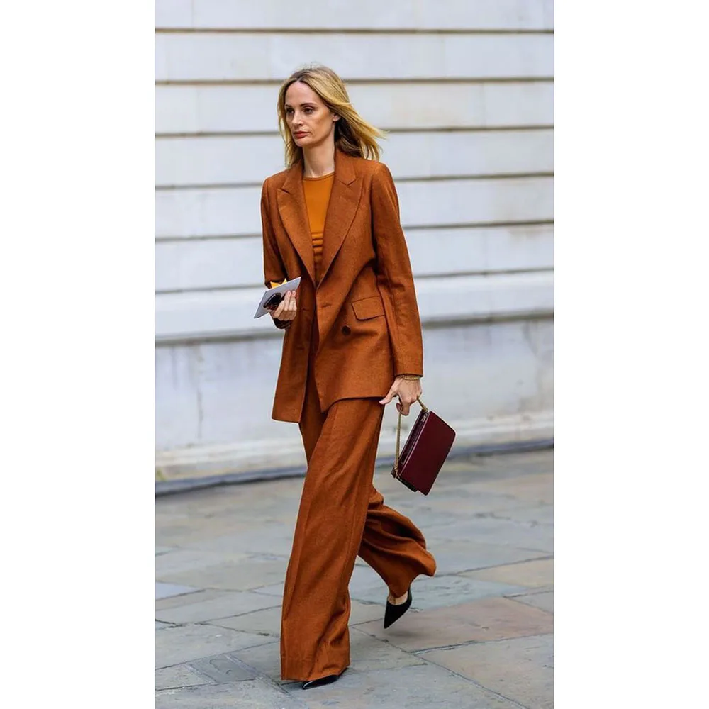 Elegant Classic Women 's Suit Double Breasted Peak Lapel 2 Pieces Jacket Pants Female Clothing Slim Fit Office Lady Blazer Set
Elegant Classic Women 's Suit Double Breasted Peak Lapel 2 Pieces Jacket Pants Female Clothing Slim Fit Office Lady Blazer Set