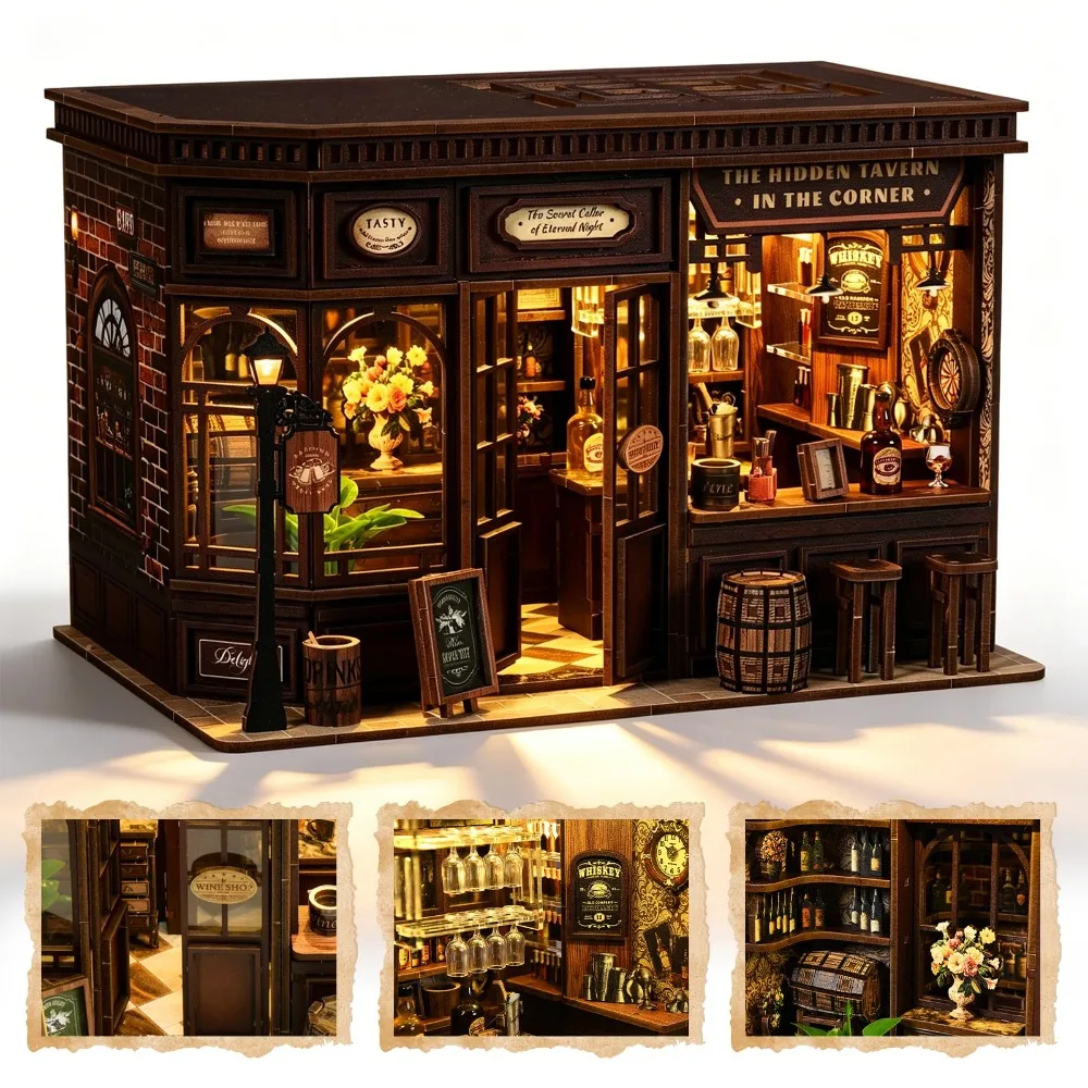 Book Nook Kit DIY Miniature House 3D Wooden Puzzle LED Light Bookshelf Insert Aesthetic Room Decor Creative Hobby Gift
Book Nook Kit DIY Miniature House 3D Wooden Puzzle LED Light Bookshelf Insert Aesthetic Room Decor Creative Hobby Gift
