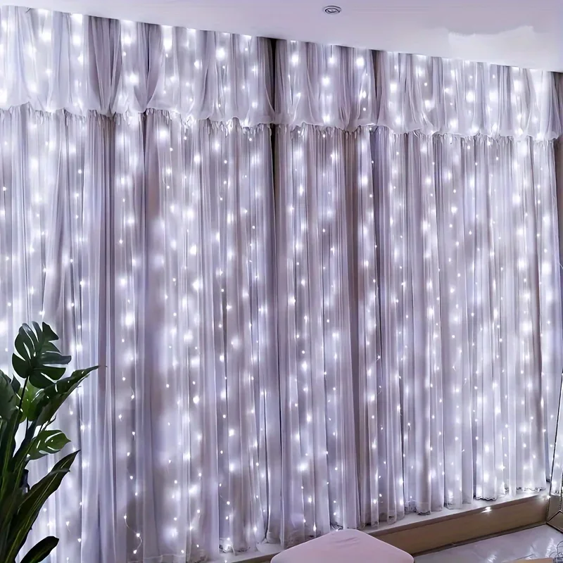 USB LED Curtain Lights 3x1M 3x3M Fairy String 8 Mode Remote Control Wedding Party Home Bedroom Decoration Lighting Garland 
USB LED Curtain Lights 3x1M 3x3M Fairy String 8 Mode Remote Control Wedding Party Home Bedroom Decoration Lighting Garland