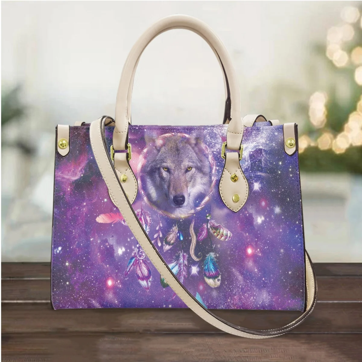 Classic Star Wolf Dreamcatcher Print Top Handle Messenger Bag Pu Leather Small Daily Commuter Totes Women Cross Body Bags Gift 
Classic Star Wolf Dreamcatcher Print Top Handle Messenger Bag Pu Leather Small Daily Commuter Totes Women Cross Body Bags Gift