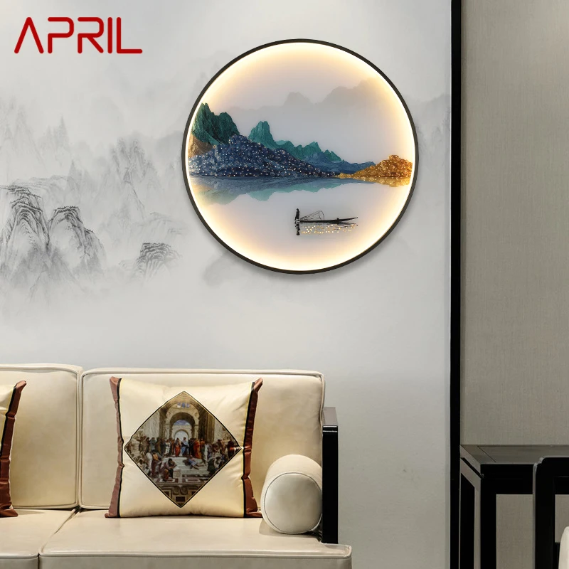 Настенные светильники APRIL, современный Ландшафтный рисунок, бра, круглая лампа, креативный домашний прикроватный светильник
Настенные светильники APRIL, современный Ландшафтный рисунок, бра, круглая лампа, креативный домашний прикроватный светильник