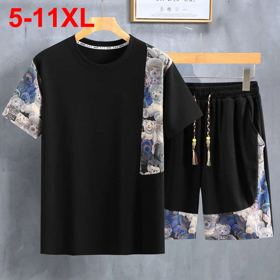 8XL Plus Size T-shirts Shorts Suits Summer Casual Loose Short Sleeve Tee Tops Man Big Size 7XL T Shirts Shorts Sets
8XL Plus Size T-shirts Shorts Suits Summer Casual Loose Short Sleeve Tee Tops Man Big Size 7XL T Shirts Shorts Sets