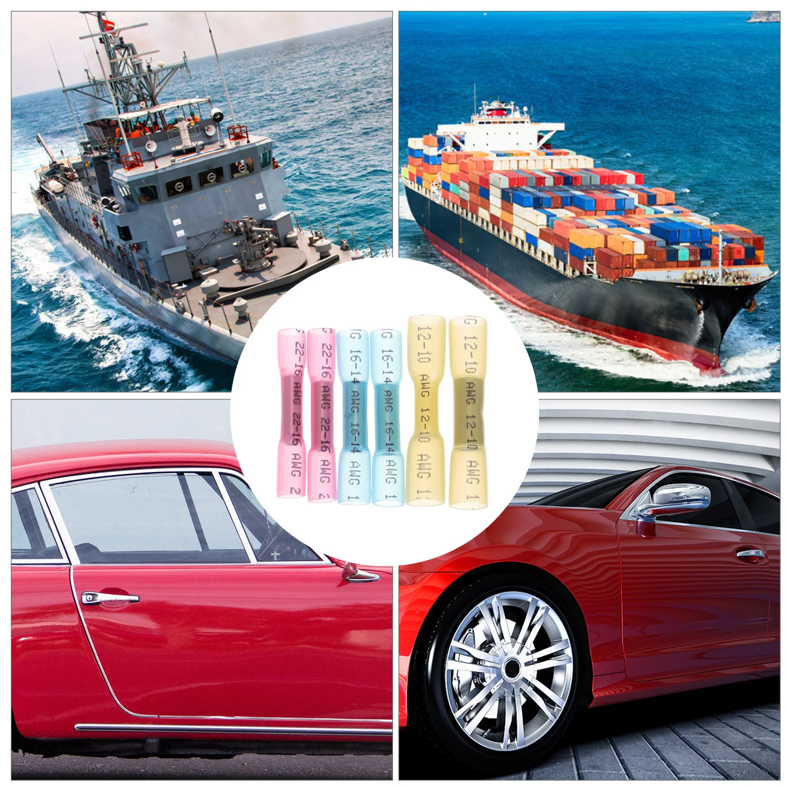 200Pcs Heat Shrink Wire Connectors Thick Copper Barrel High Current Flow Auto Marine Electrical Terminal Wire Terminal
200Pcs Heat Shrink Wire Connectors Thick Copper Barrel High Current Flow Auto Marine Electrical Terminal Wire Terminal