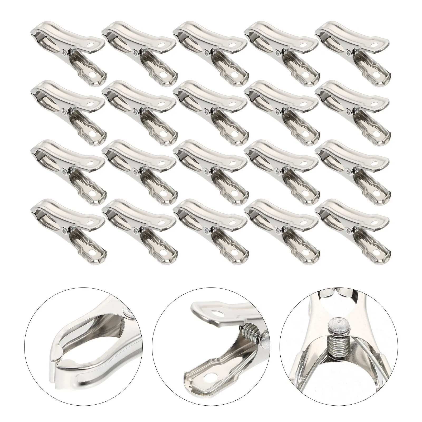 20Pcs Stainless Steel Garden Clips Heavy Duty Sunshade Net Clamps with Thick Spring for Hoops Stands Poles Shade Cloth Windproof
20Pcs Stainless Steel Garden Clips Heavy Duty Sunshade Net Clamps with Thick Spring for Hoops Stands Poles Shade Cloth Windproof