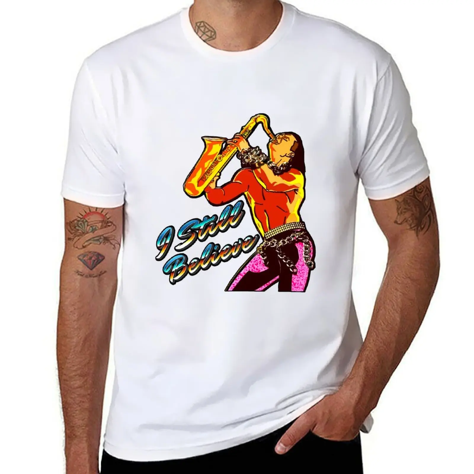 I STILL BELIEVE 80s Sax Man T-Shirt man t shirts for men casual t shirt custom print T-Shirt
I STILL BELIEVE 80s Sax Man T-Shirt man t shirts for men casual t shirt custom print T-Shirt