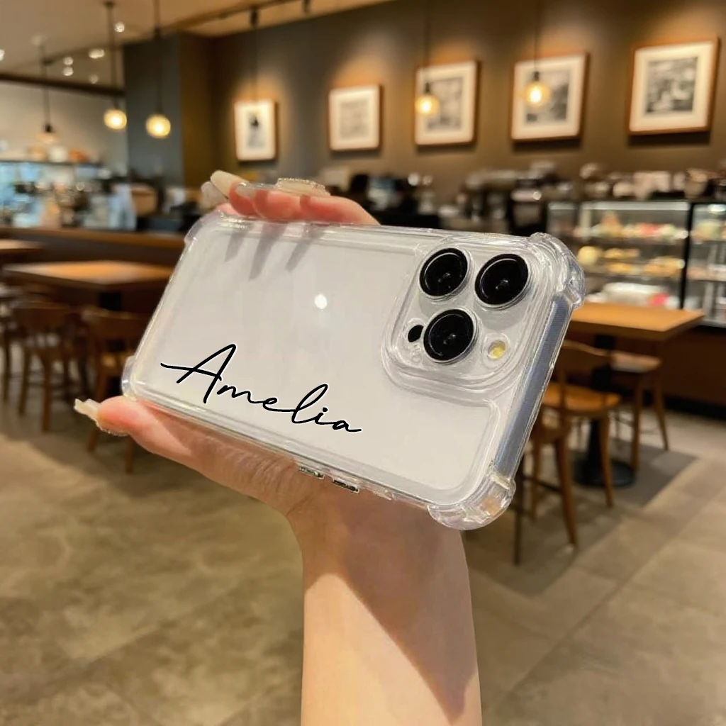 TPU Clear Customized Name Phone Cover For iPhone 17 16 15 14 13 12 11 Pro Max Four-Corner Anti-fall Lens Protective Shockproof
TPU Clear Customized Name Phone Cover For iPhone 17 16 15 14 13 12 11 Pro Max Four-Corner Anti-fall Lens Protective Shockproof